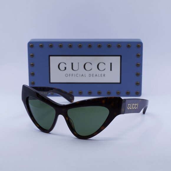 Final Price! Gucci GG1294S 004 Havana/Green Sunglasses